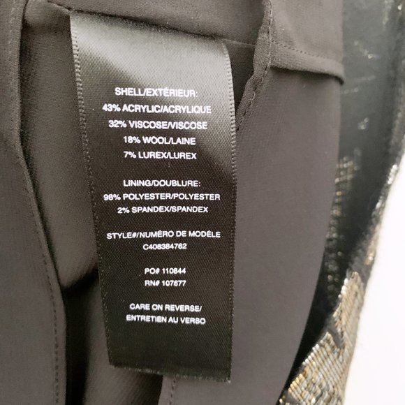 Alice + Olivia mini Black & Gold Jacquard Mini Skirt - Picture 6 of 9